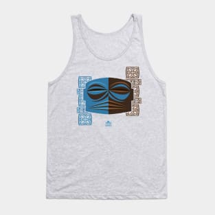 Blue Tiki Head Tank Top